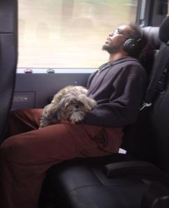 Sometimes while I'm traveling I'll look up from my Kindle to take a funny photo of fellow travelers, but I've rarely talked to them anymore. 