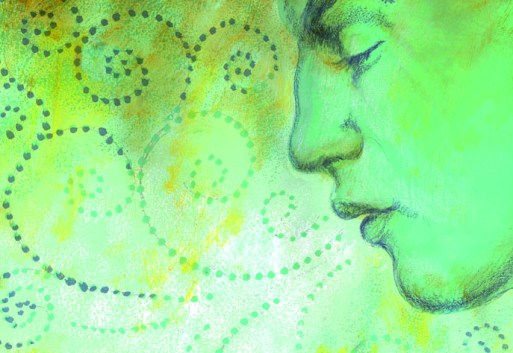 Profile of Face with Swirls